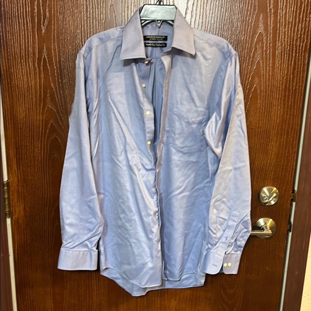 Forsyth of Canada Men's Blue Dress Shirt 15 1/2 35-36 EUC